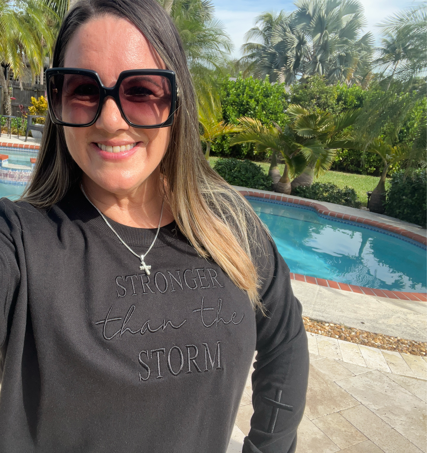 STRONGER than the STORM Embroidered Sweatshirt