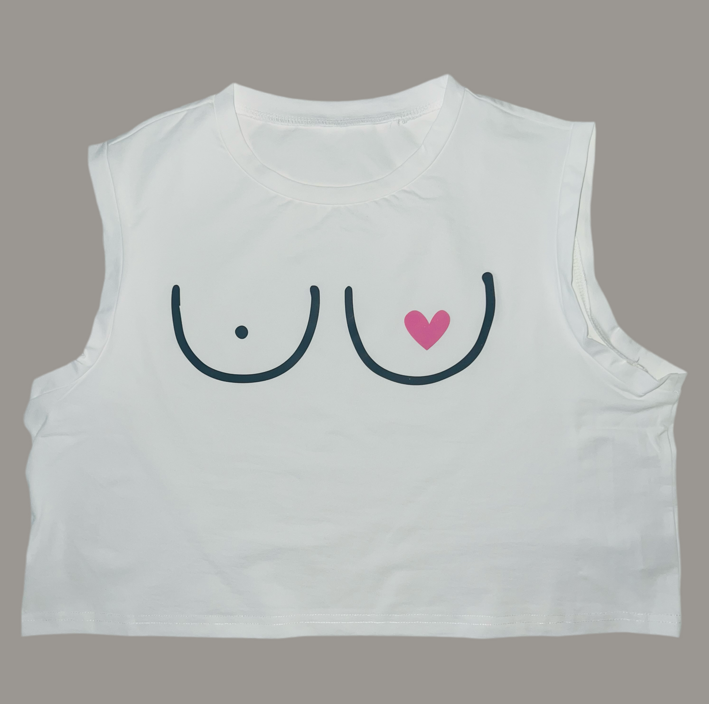 Save the Ta-Tas muscle tank crop top