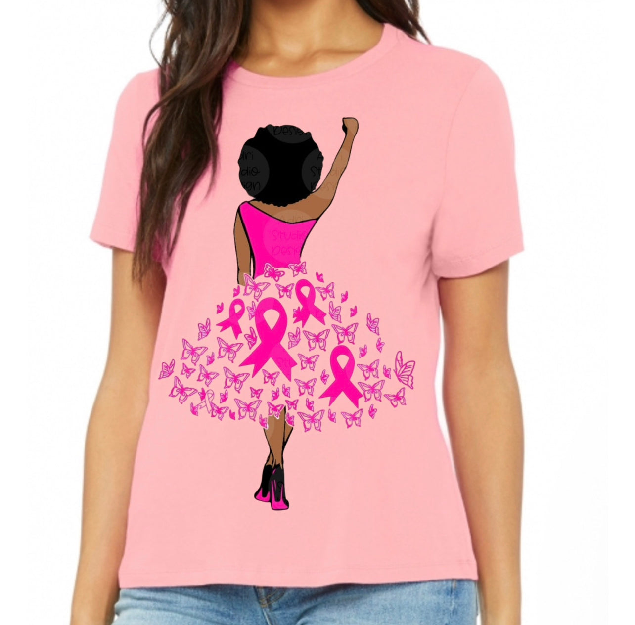 Breast Cancer Pink Power Butterfly Shirt