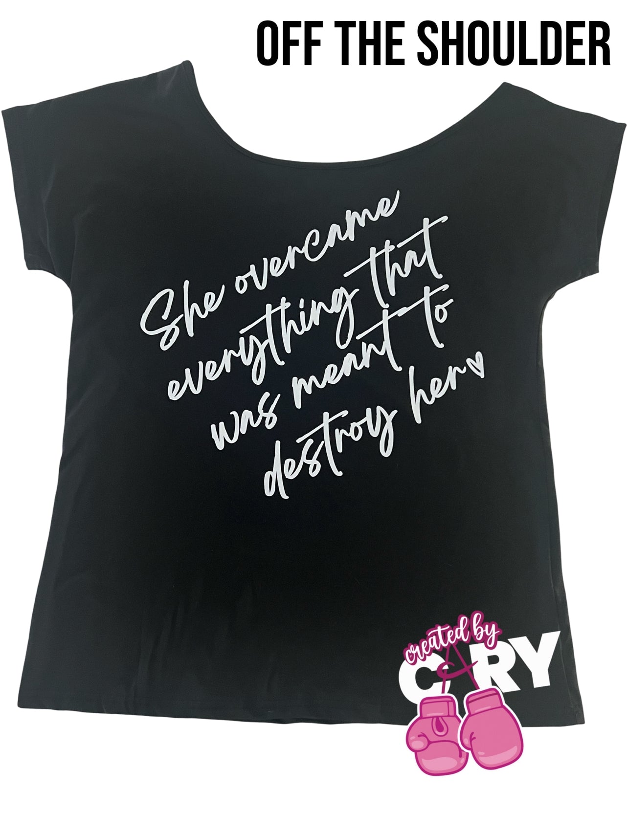 Off-The-Shoulder she overcame.. top