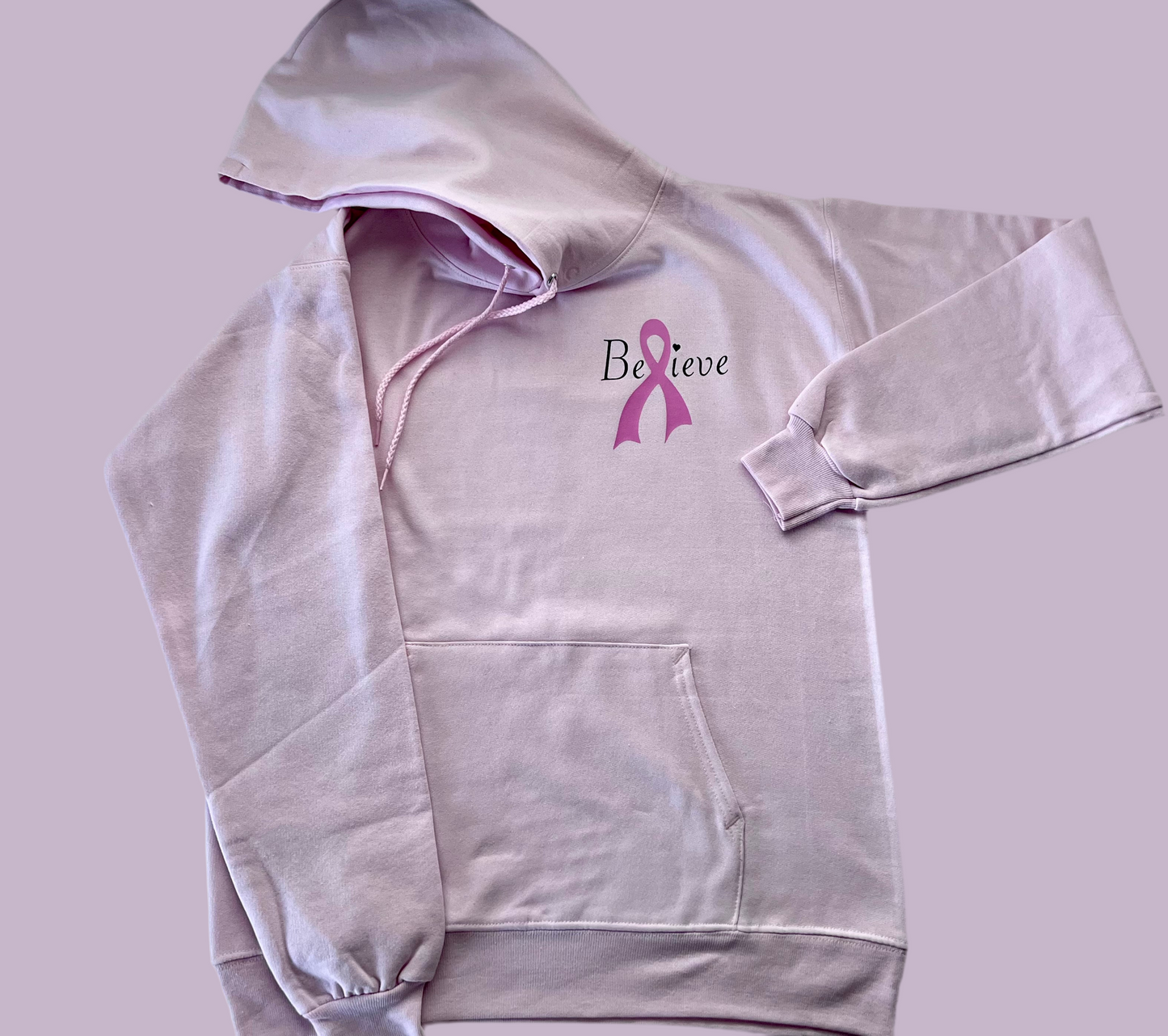 BELIEVE breast cancer unisex hoodie