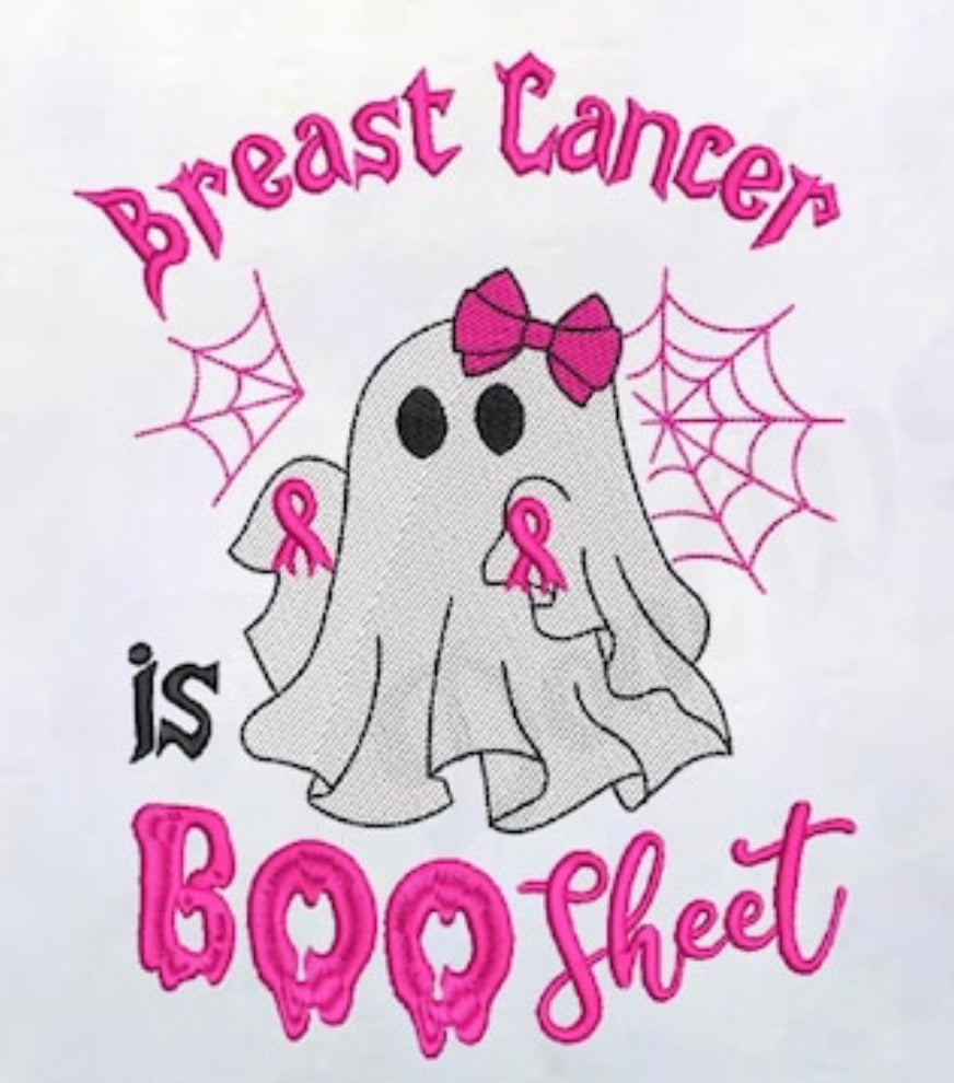 Breast Cancer is Boo Sheet embroidered sweatshirt/Tee
