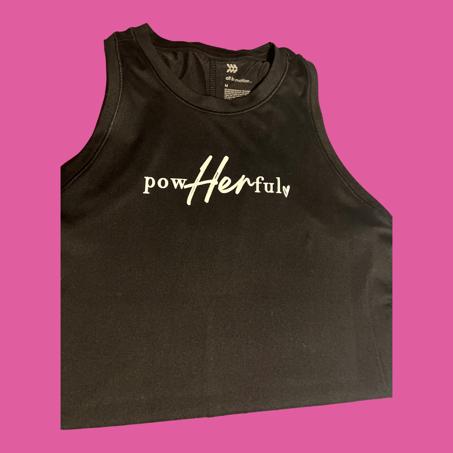 PowHERful muscle tank crop top