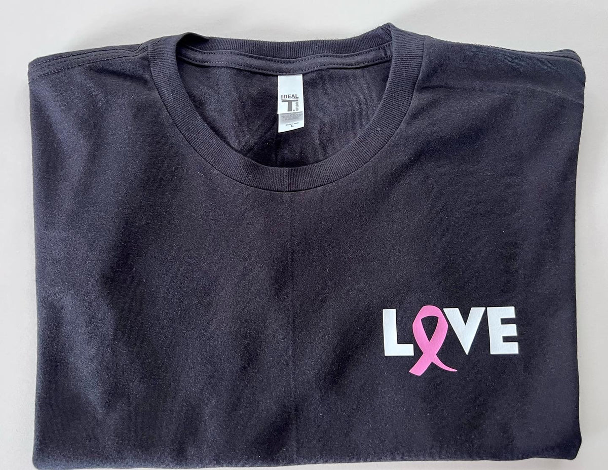 LOVE breast cancer crop top