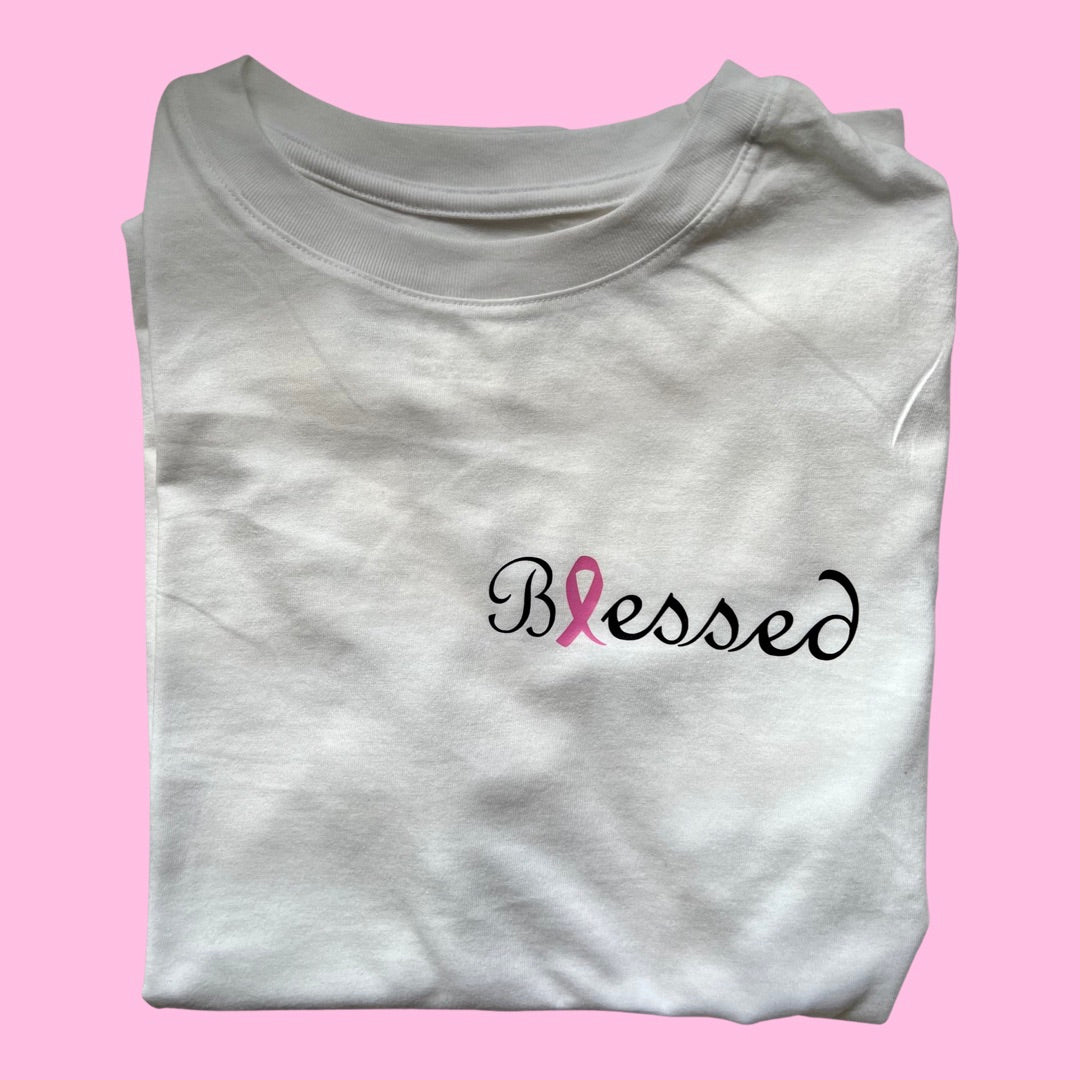 BLESSED Breast Cancer women’s short sleeve t-shirt