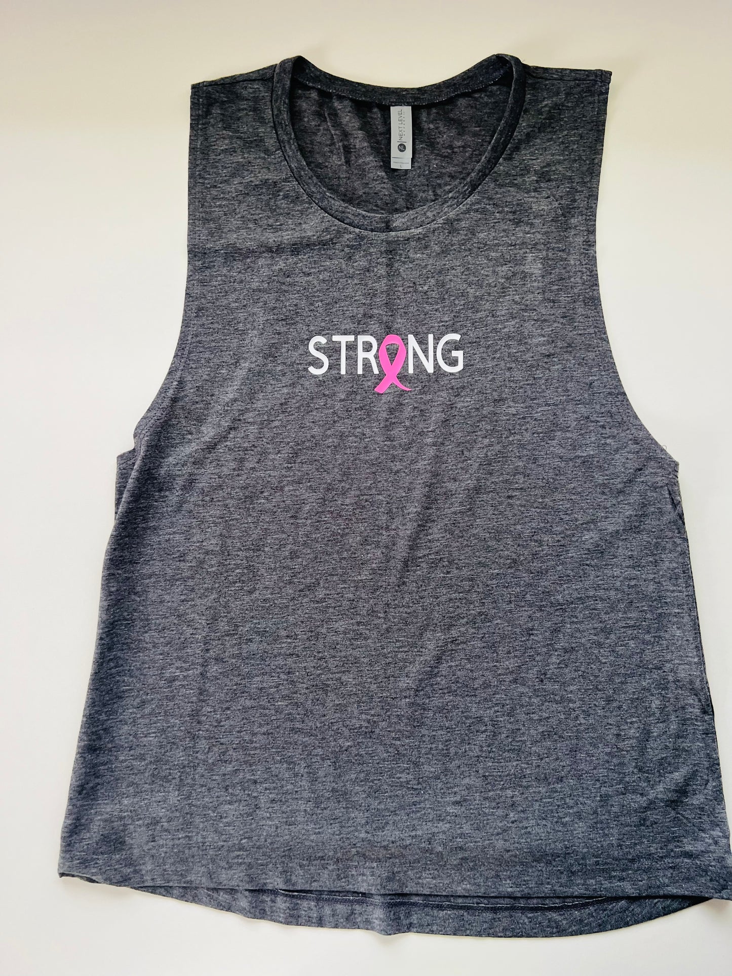 STRONG breast cancer muscle tank top