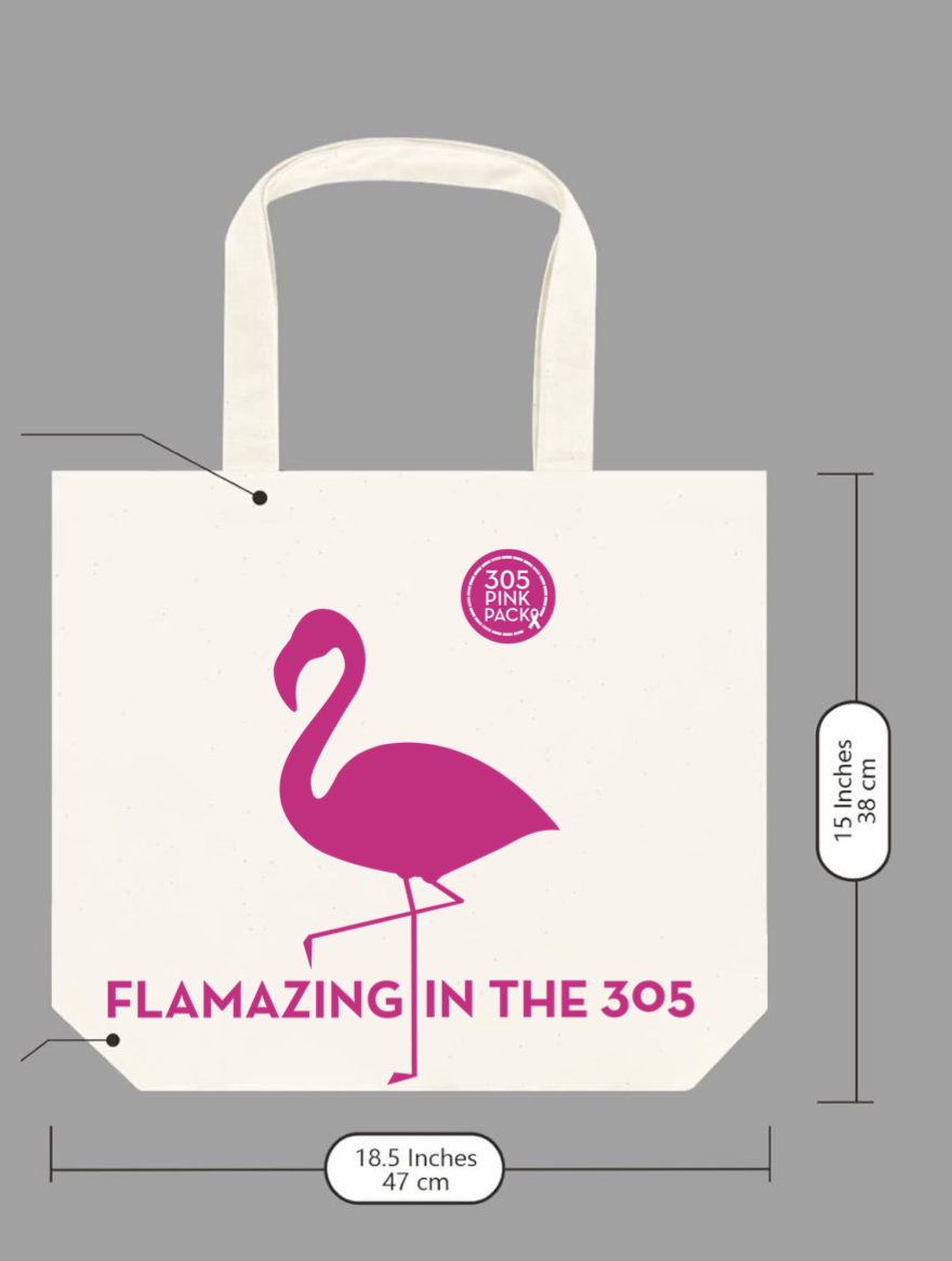 Flamazing in the 305 Canvas tote bag