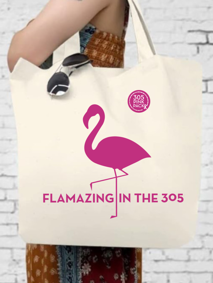 Flamazing in the 305 Canvas tote bag