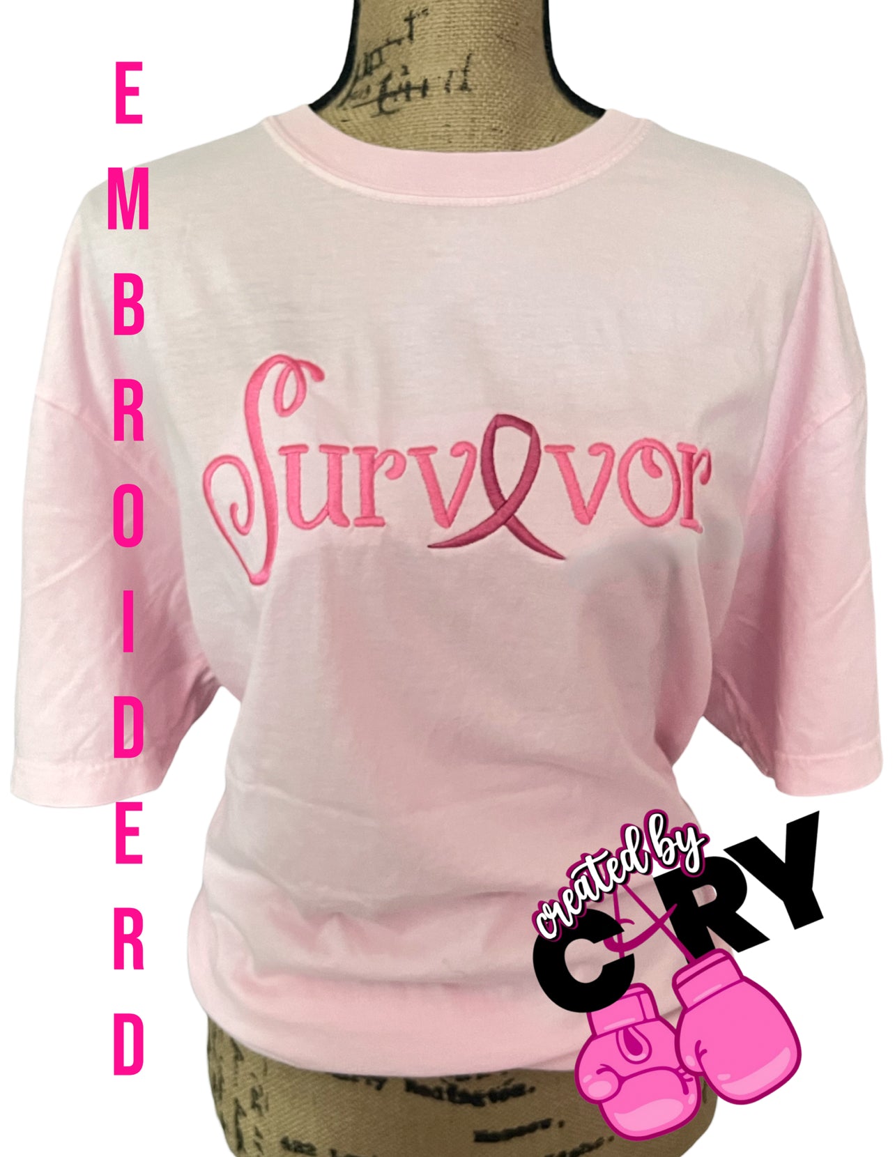 Breast Cancer SURVIVOR Embroidered Sweatshirt/T-shirt