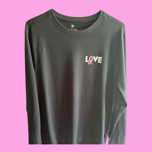 LOVE or BRAVE breast cancer long sleeve unisex shirt