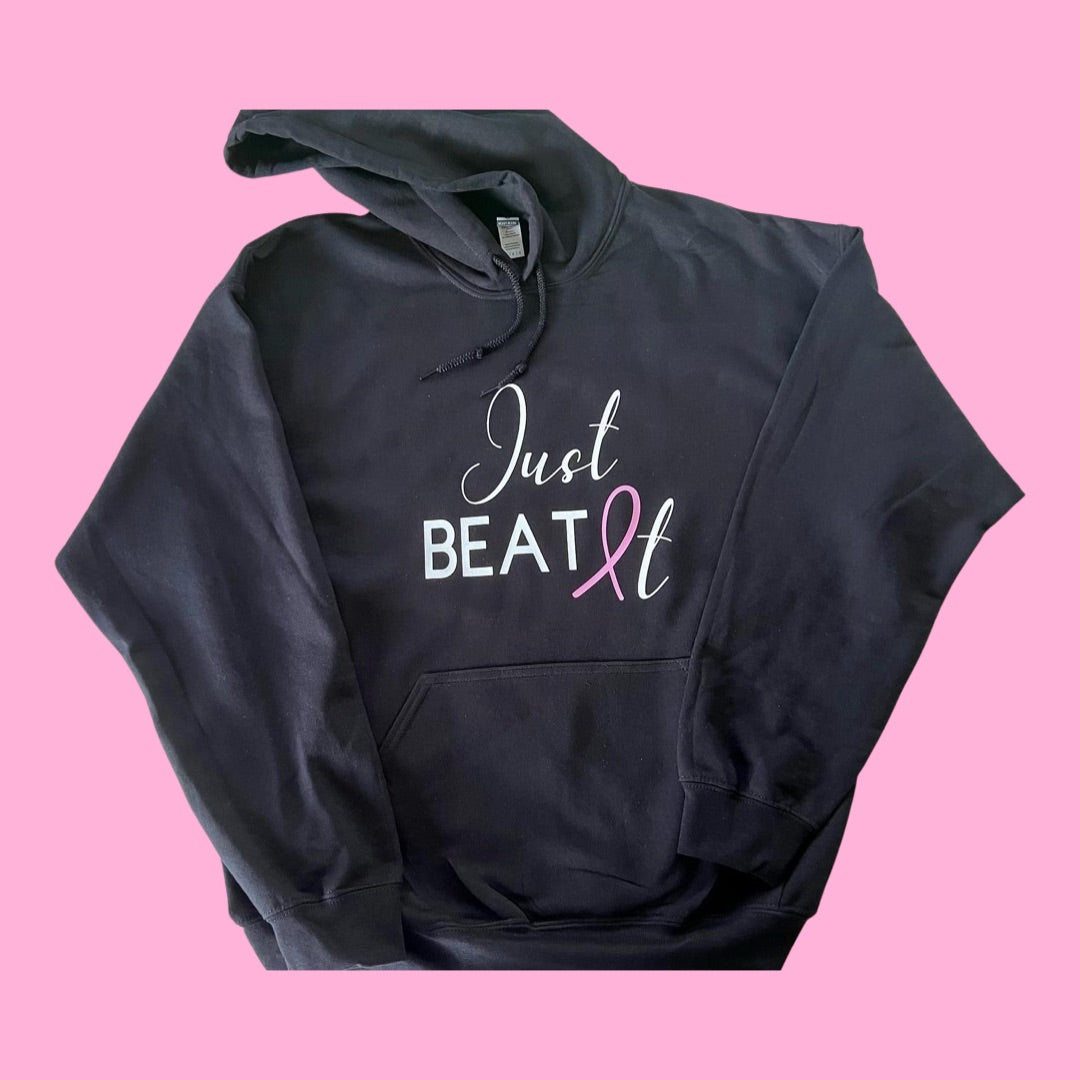 JUST BEAT IT breast cancer unisex hoodie