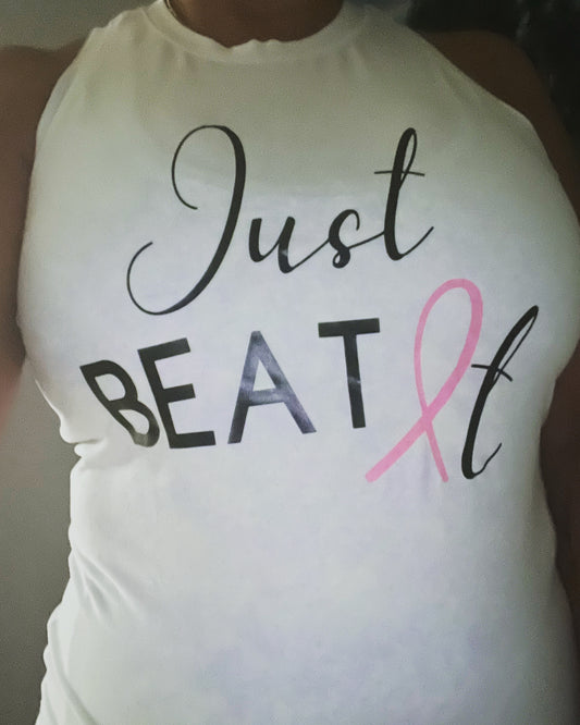 Just Beat It breast cancer women’s  tank top