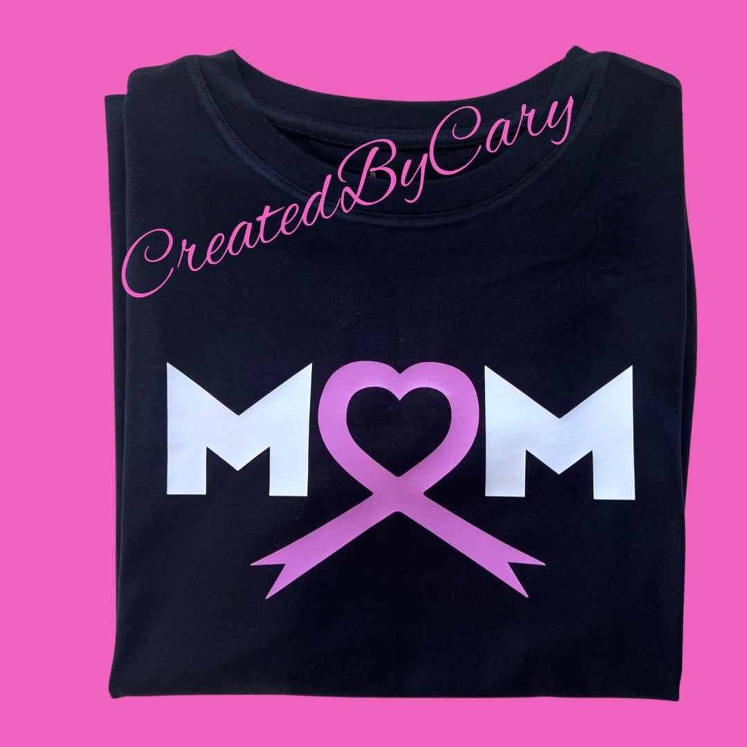 MOM breast cancer T-shirt