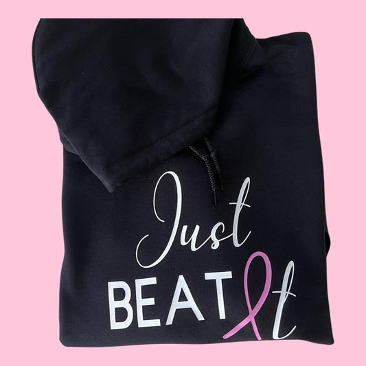 JUST BEAT IT breast cancer unisex hoodie