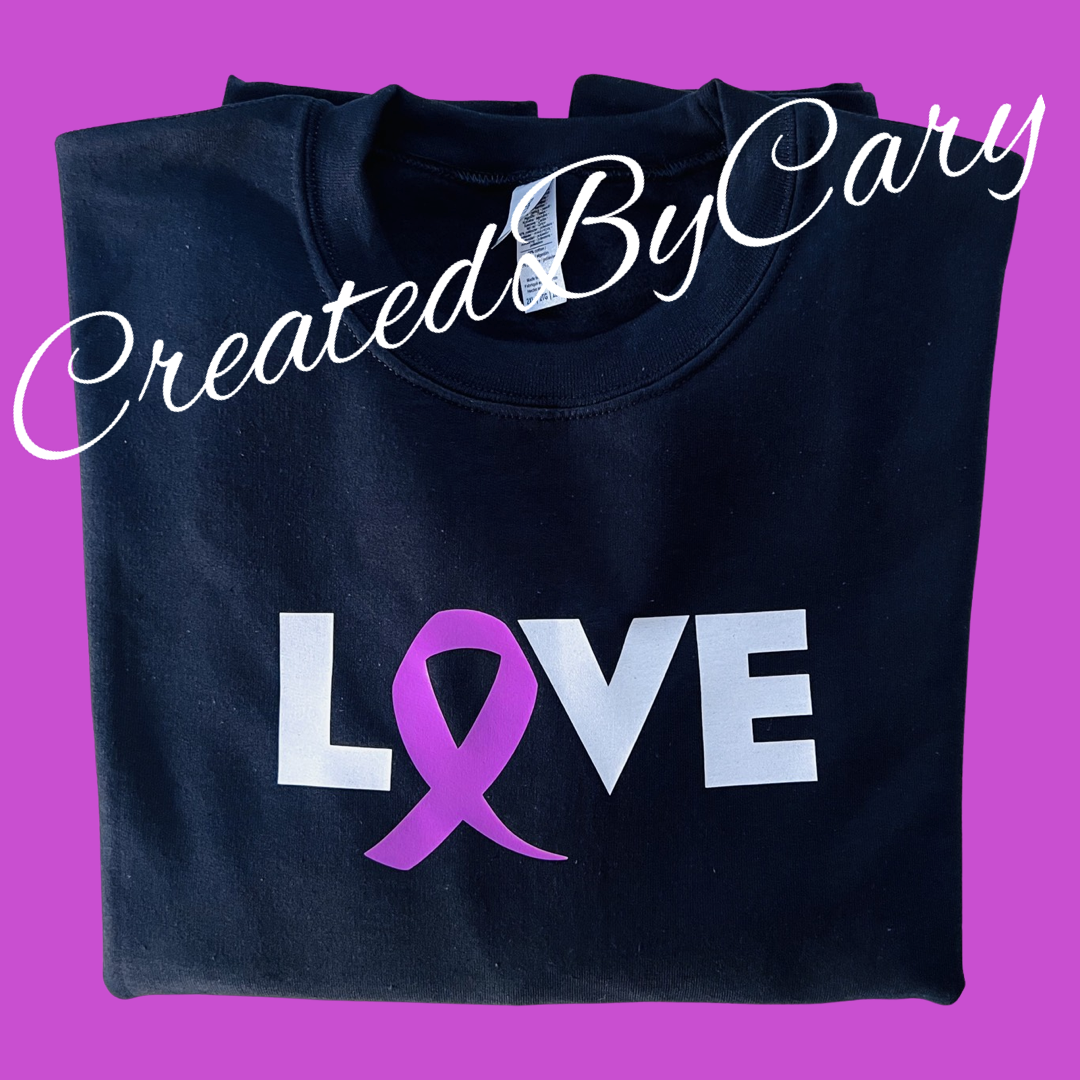 LOVE breast cancer unisex sweatshirt